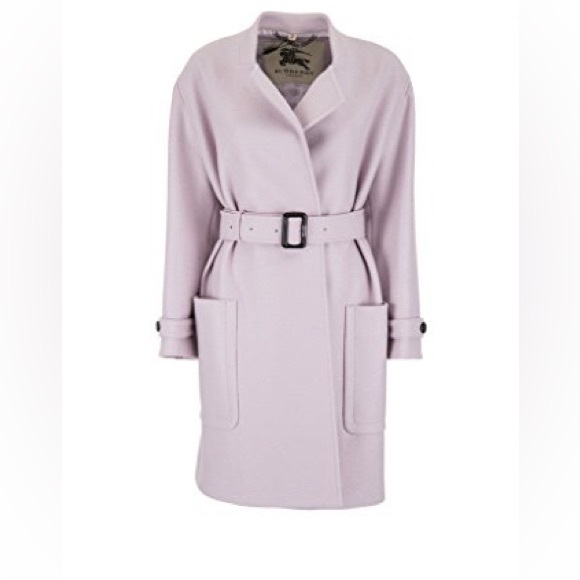 Burberry Jackets & Blazers - Burberry Wool Wrap Coat in Pale Orchid